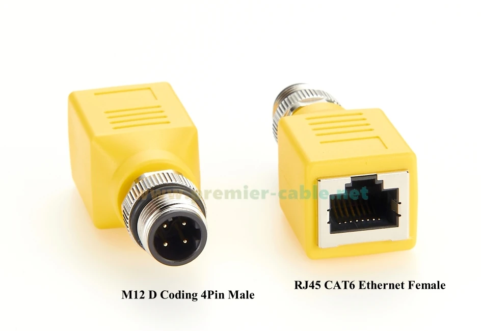 Profinet RJ45 auf M12 4-poliger D-Code-Durchführungsschottadapter IP67 Shield M12 auf RJ45 Cat6 Ethernet-Netzwerk-Rundsteckverbinder – Detail 3