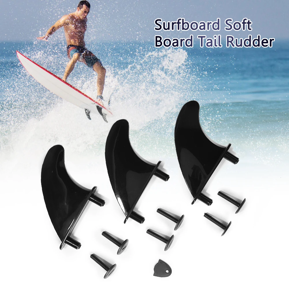 3pcs Soft Surf Fins for Surfboard Softboard Stand Up Paddle Board Accessories Surfboard Professional Water Fins