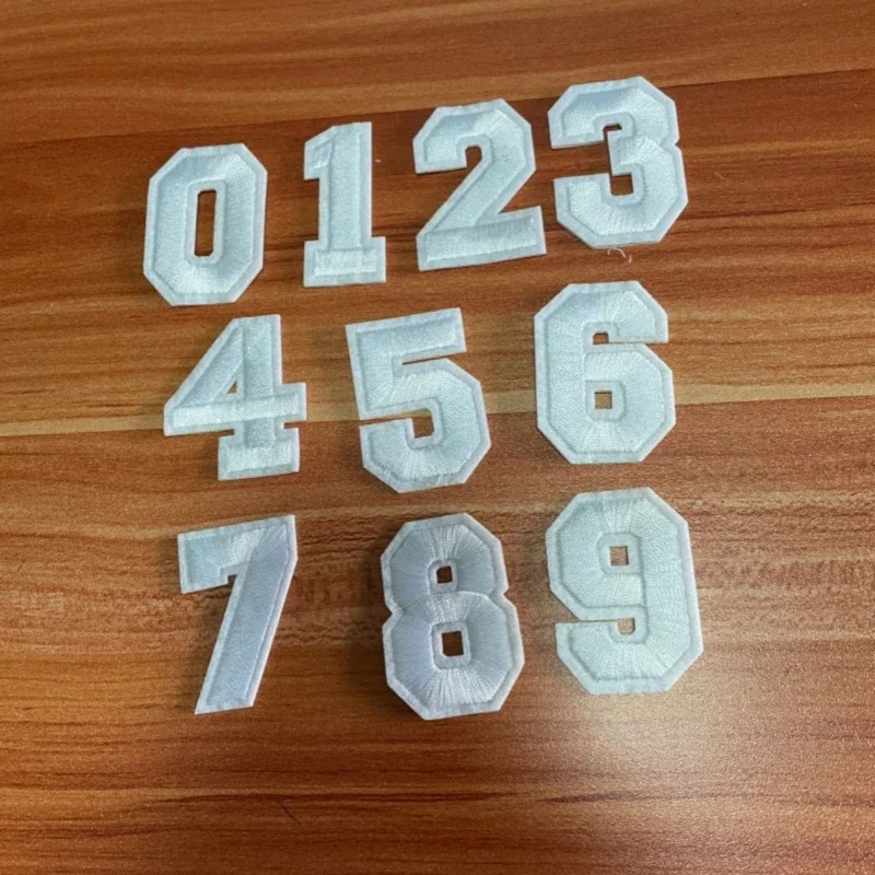 Multicolor Number Patch Set - Embroidered Iron-On Fabric Decals
