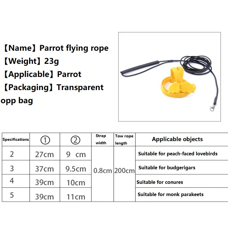 Harma Arnés para loros, arnés para guacamayos, correa para pájaros, tira para loros y periquitos NXLYP01_voghion.com