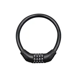 Enhanced Digital Code Bicycle Cable Lock - Anti-theft Alloy Steel Security Padlock with Combination Password (Black)