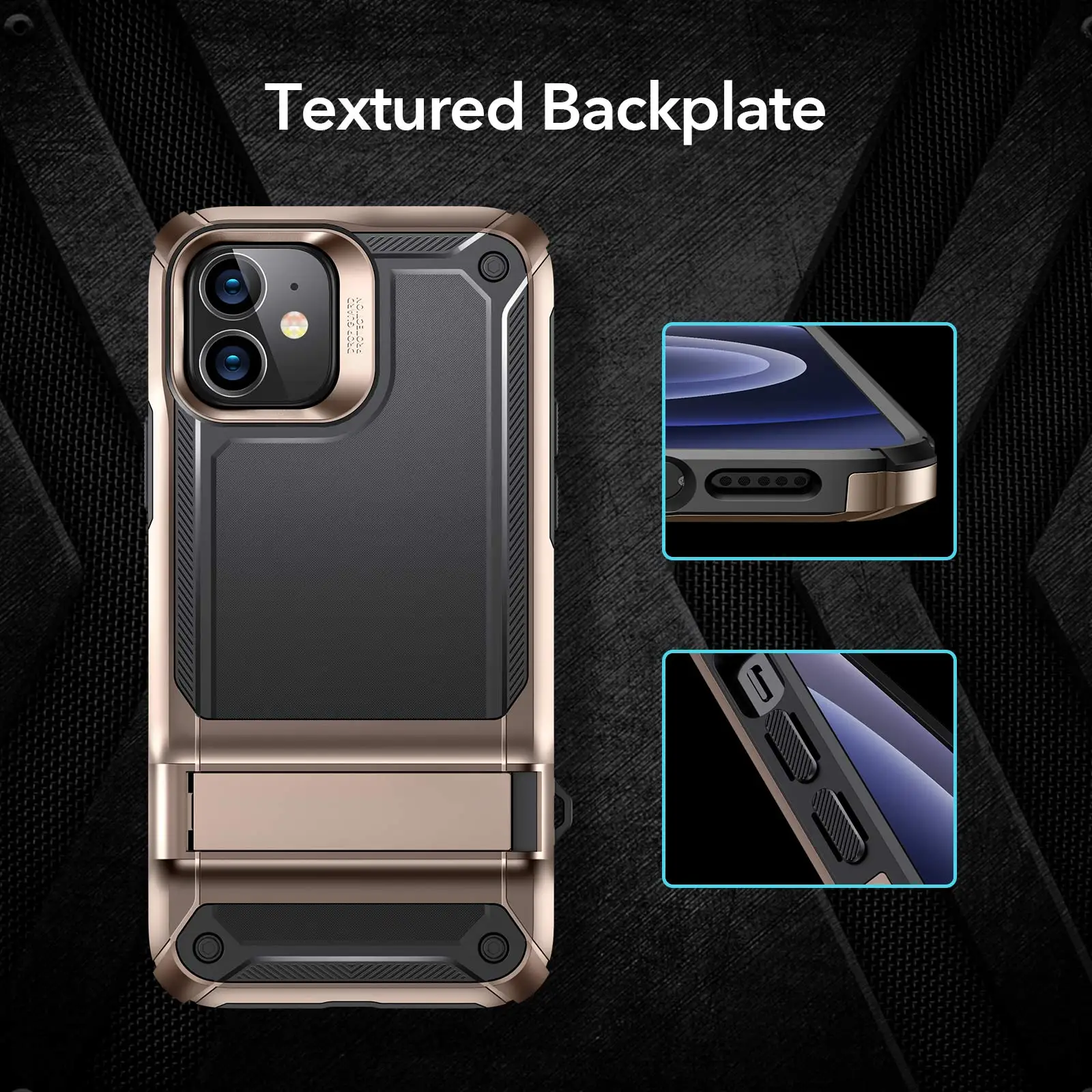 ESR for iPhone 12 Stand Case for iPhone 12 Pro Case Back Cover for iPhone 12 Pro Case Strong Protective for iPhone 12 Funda Case