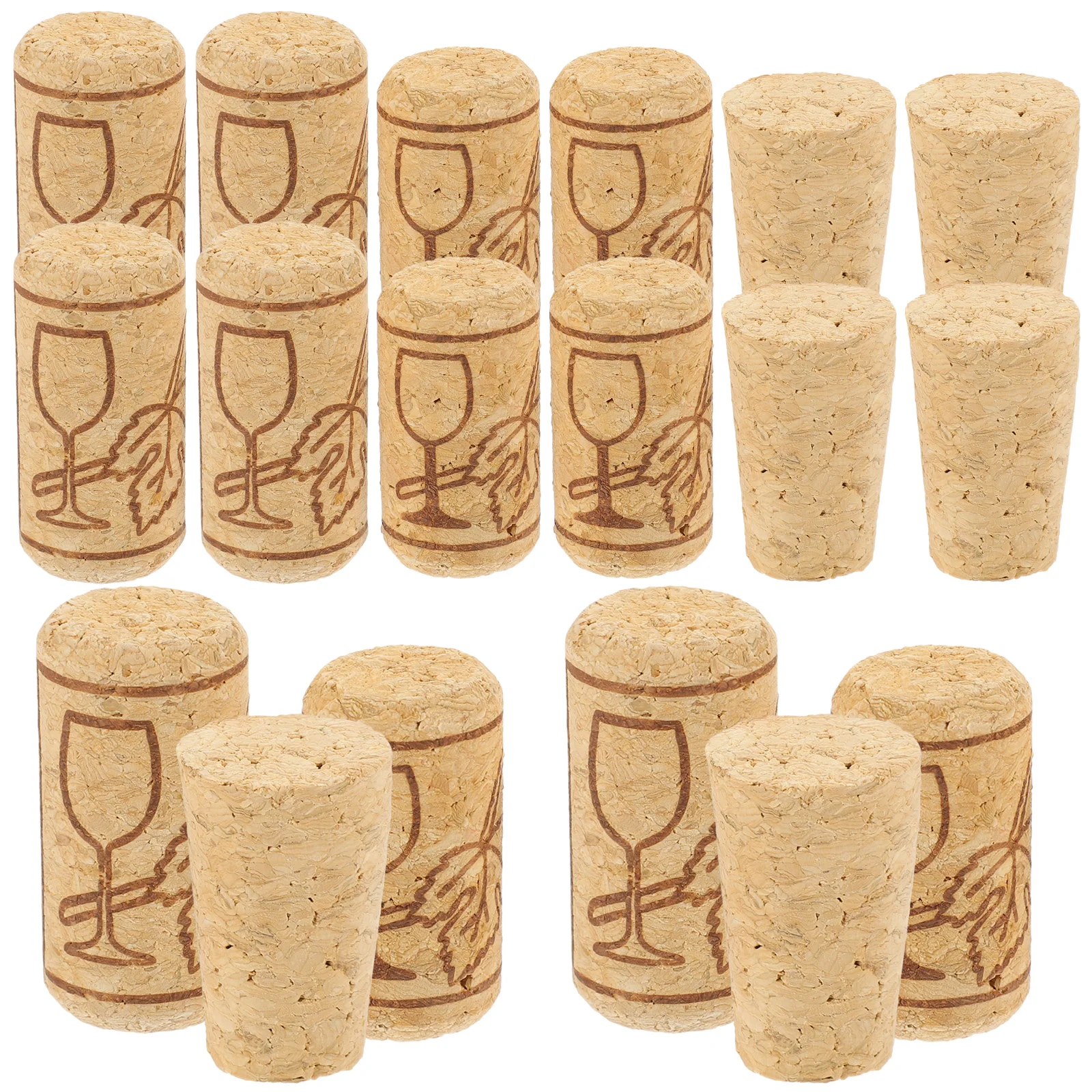 

60 Pcs Cork Corks Bathroom Decorations Tapered Stopper Wooden Bottle Stoppers for Glass Bottles