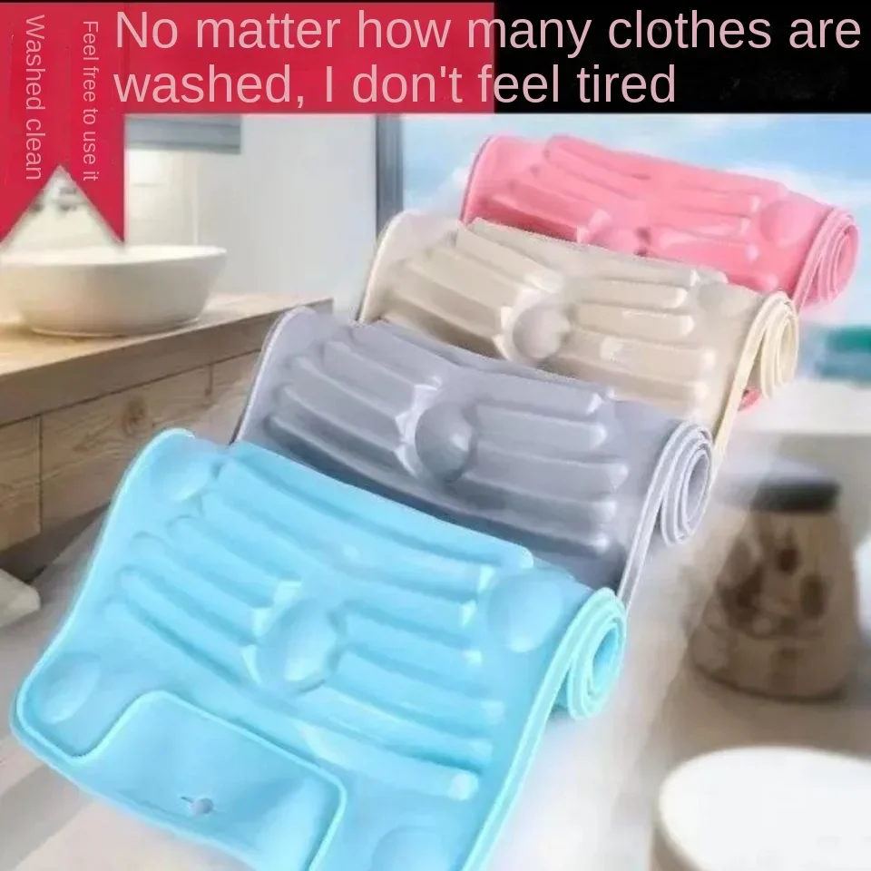 Silicone washboard washing wrench, household foldable soft anti slip suction cup, washing pad, portable washboard