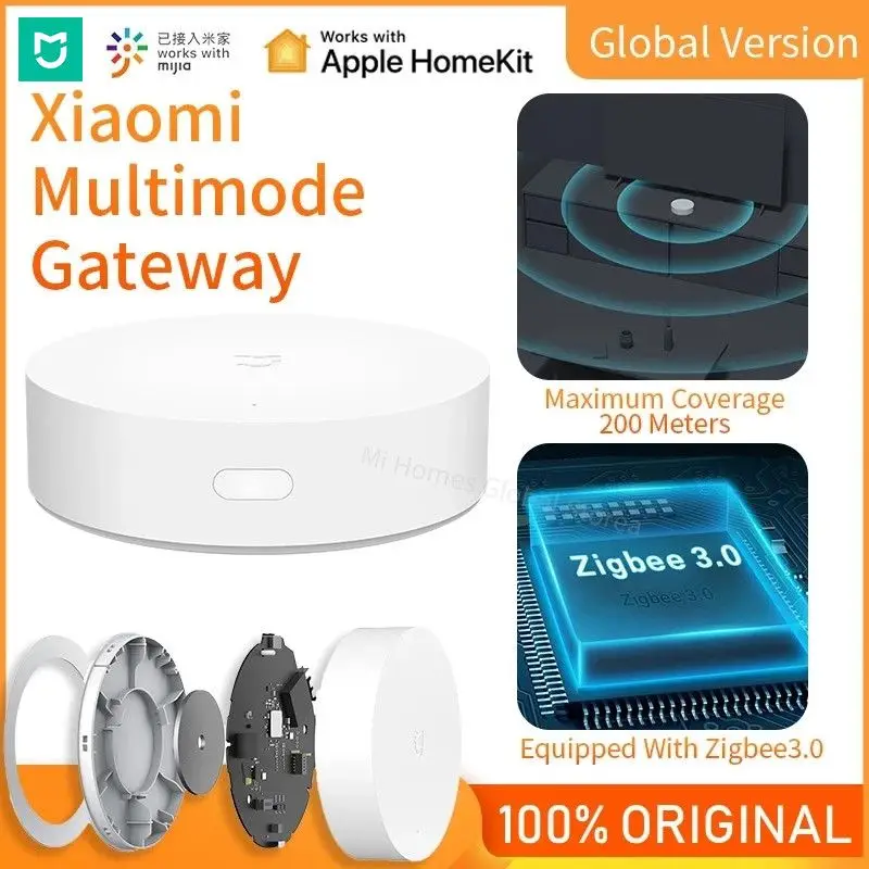 Global Version Xiaomi Mijia Gateway Mi Smart Home Hub Zigbee 3.0 Wifi ...