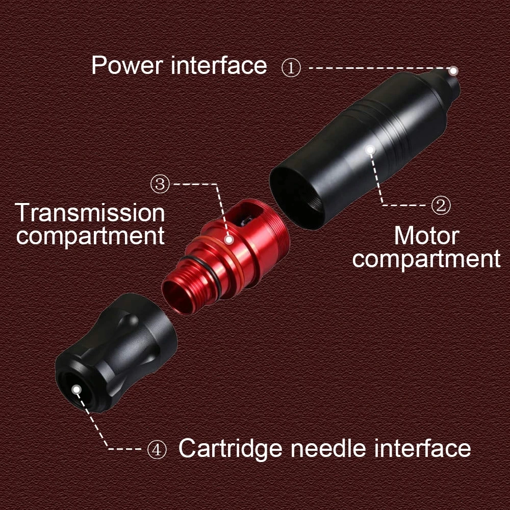 Kit professionale per macchinetta per tatuaggi Set di penne per tatuaggi rotanti con aghi per cartuccia Alimentatore Kit per principianti di tatuaggi per trucco permanente - immagine 3