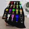 Sprunki Incredibox Game Blanket Plush Nap Sofa rug for Living Room Warm Office Bedroom Birthday Home Travel Kid Gifts 2