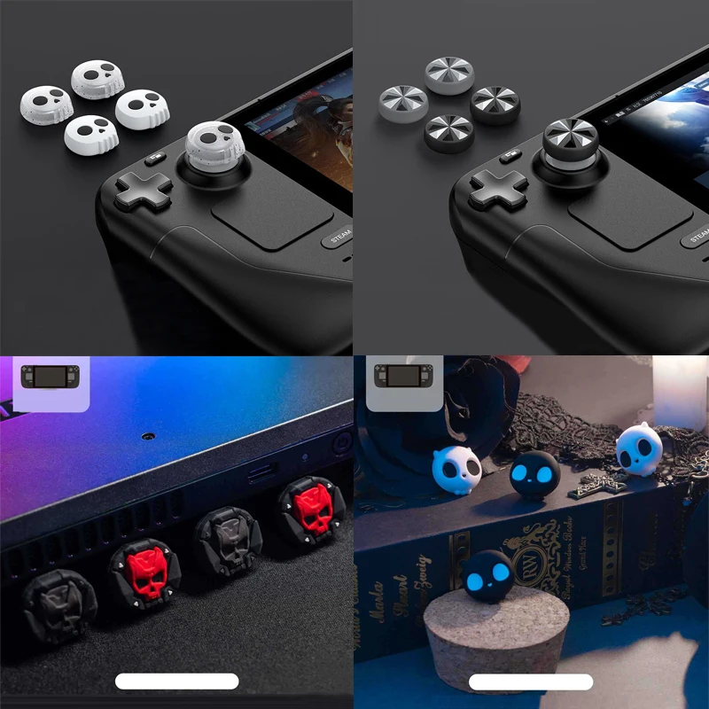 Cute Silicone Soft Thumb Stick Grip Cap Controller Joystick Cover Per Valvola Steam Deck Console Di Gioco Thumbstick Case Accessori