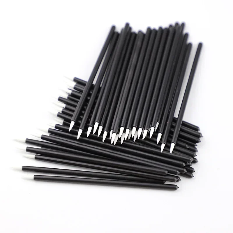 Cool 50/100 PCS Disposable MakeUp Lip Brush Lipstick Gloss Wands Applicator Make Up Must-Have Cosmetic Tools - 3