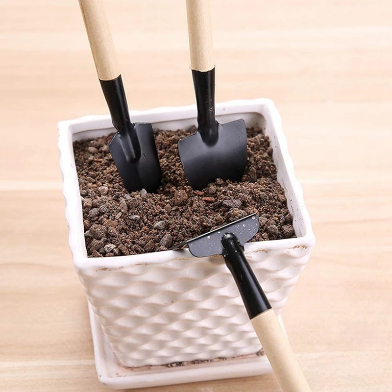 3 Pieces Small Gardening Hand Shovel Garden Trowel Transplanter Lightweight Comfortable Ergonomic Handle Gardening Tool 6