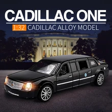 

1:32 Extended Cadillac Alloy Presidential Car Model Diecast Metal Simulation Bulletproof Vehicles Car Model Collection Kids Gift