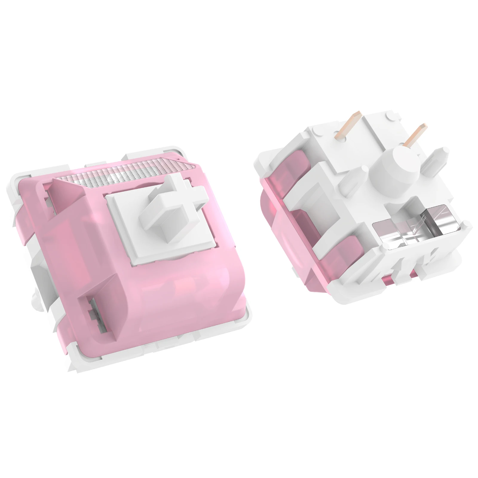 Durock-interruptor Tátil Luz Lótus Branco Pólo Longo Primavera Estendido Som Otimizado Rgb Interruptores de Teclado Marrom mx 2023 56g - Imagem 2