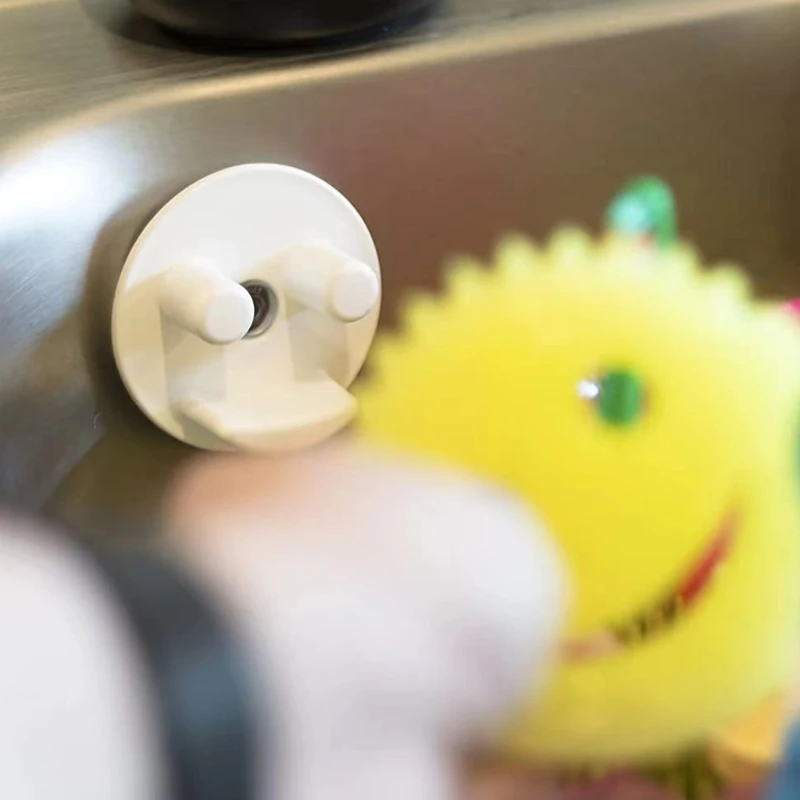 

Sponge Holder Sink with Suction Cup Sponge Organizer for Kitchen Bathroom Sink Self Draining Holding Smile Sponge Rack