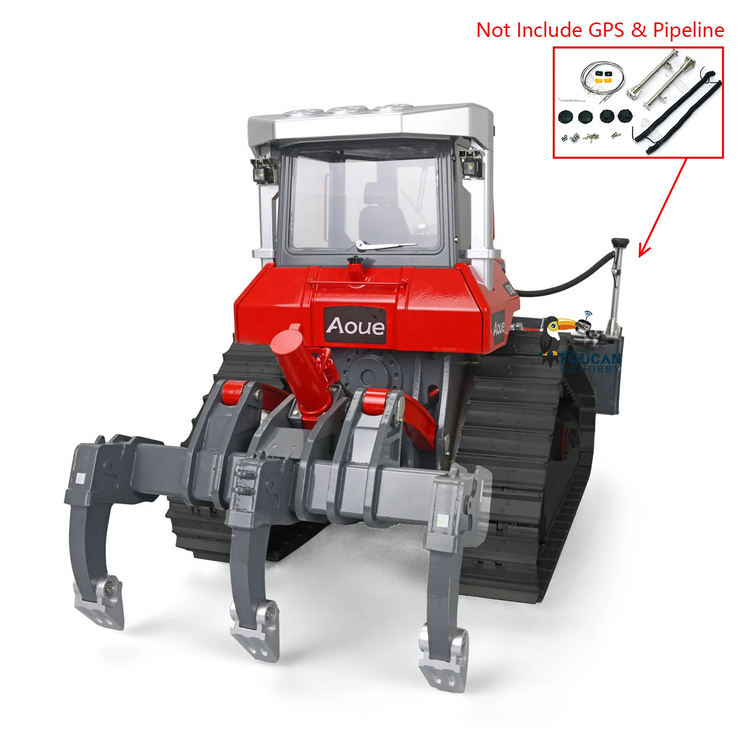 DT60 KIT LESU RC Hydraulic Bulldozer 1/14 Scale Dozer Crawler Painted Pump Light Sound ESC Motor RC Truck Toys for Boys Thzh1269 4