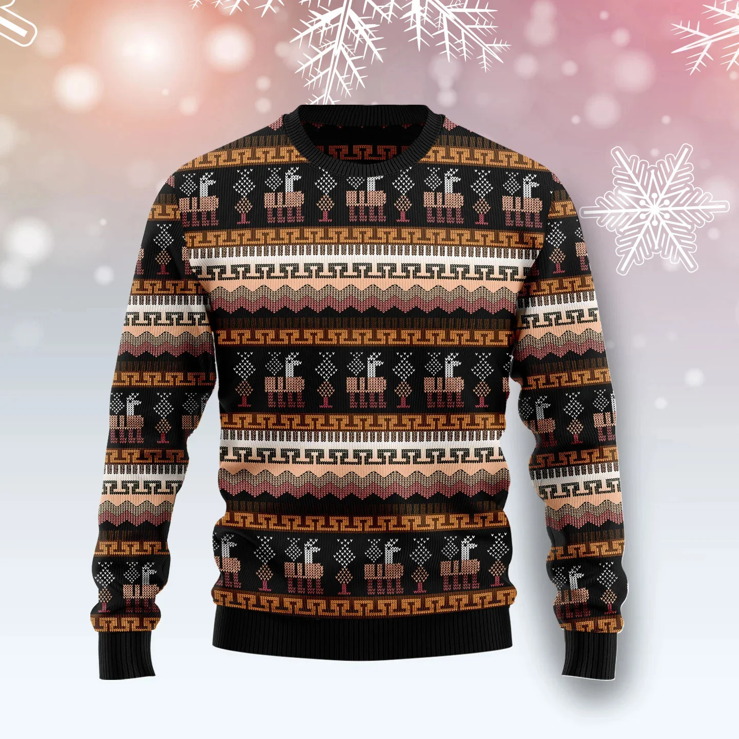 PLstar Cosmos The Beer Lover Elf Muster 3D-gedruckter Herren-Pullover mit hässlichem Weihnachtspullover Winter Unisex Lässiger warmer Strickpullover MY43 – Detail 9
