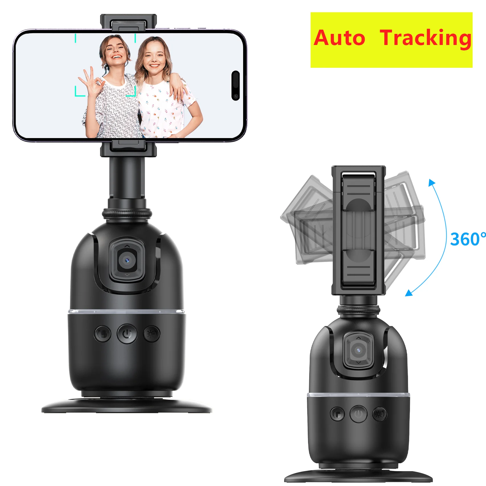 W&O P03 Auto AI Face Tracking Gimbal Stabilizer Mobile Phone Tripod Handheld Selfie Stick Shooting Stand Gesture Control