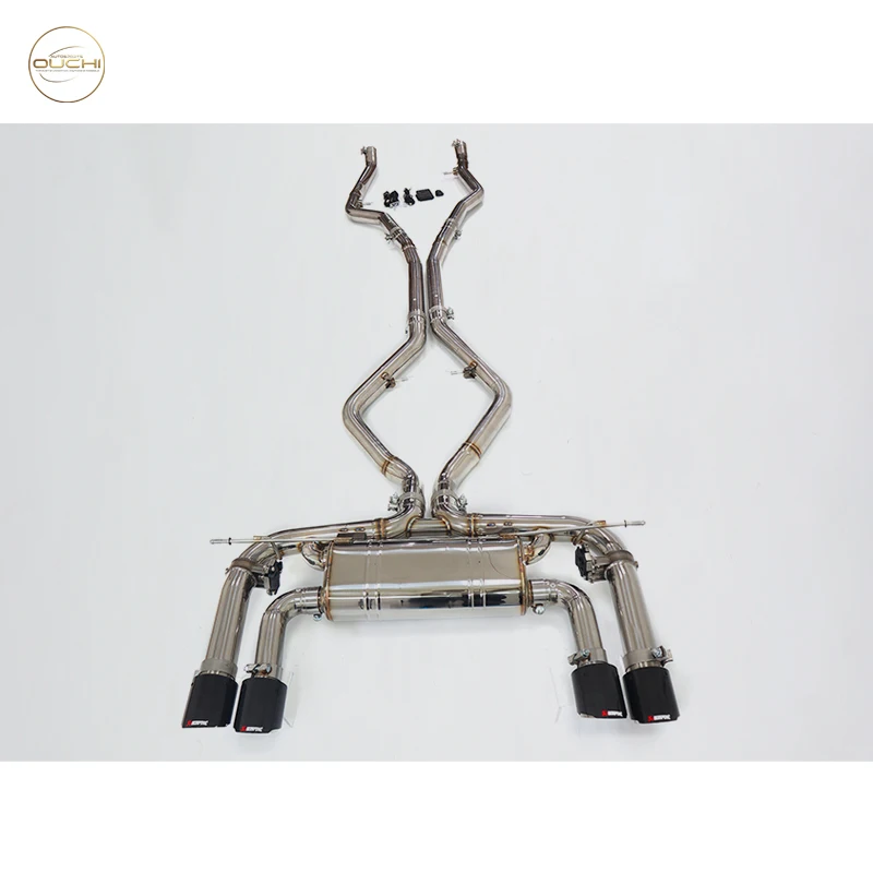 OUCHI Stainless Steel Exhaust Catback For BMW X5M X6M F85 F86 2015- 4.4T V8 With Muffler Valves Exhaust Pipes System