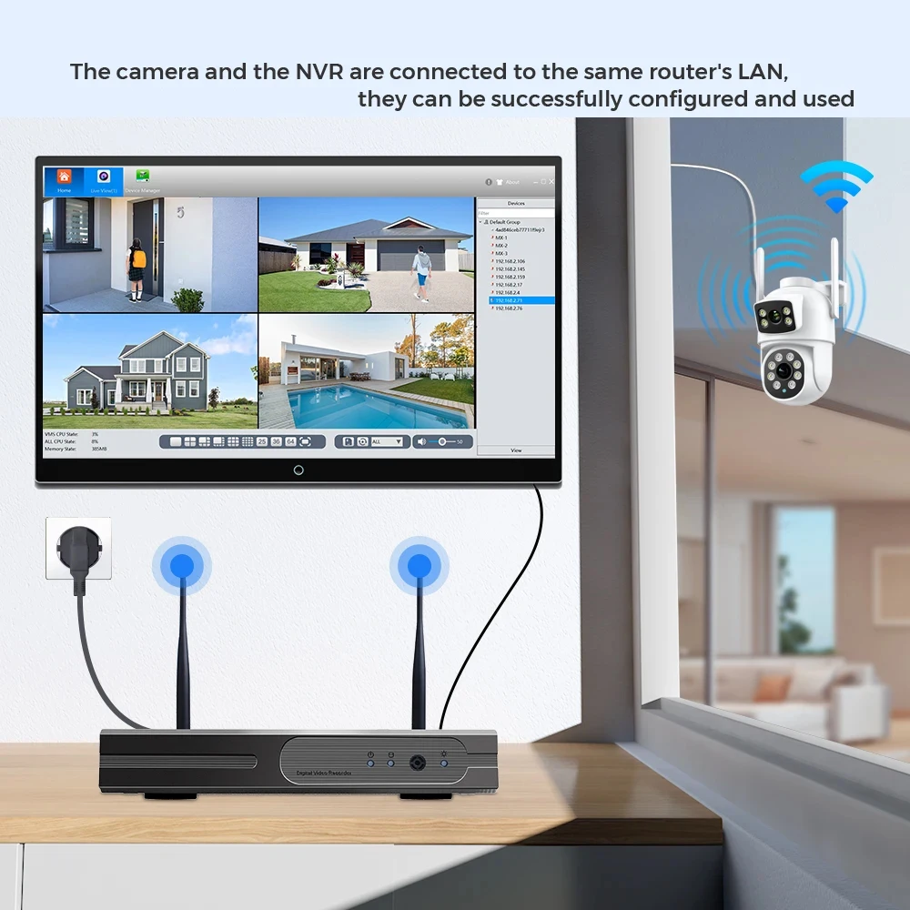4K 8MP PTZ Outdoor WiFi Security Camera - Dual Lens Human Detection Audio O-Kam Pro