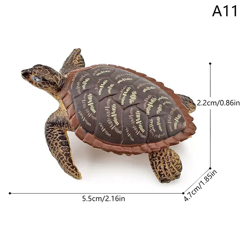 Realistic Turtle Action Figure - Kids Animal Figurines Miniature Toys Gift Ornament
