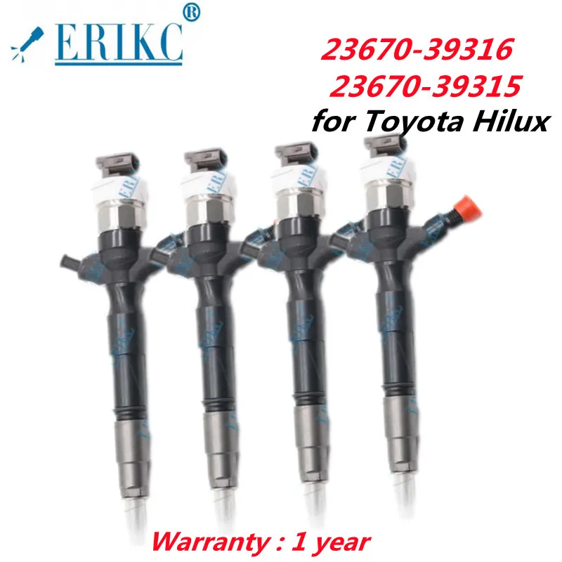 

ERIKC 4 шт., запасные части для общей топливной системы 23670-39316 23670-39315, распылительная Форсунка для Toyota Hilux