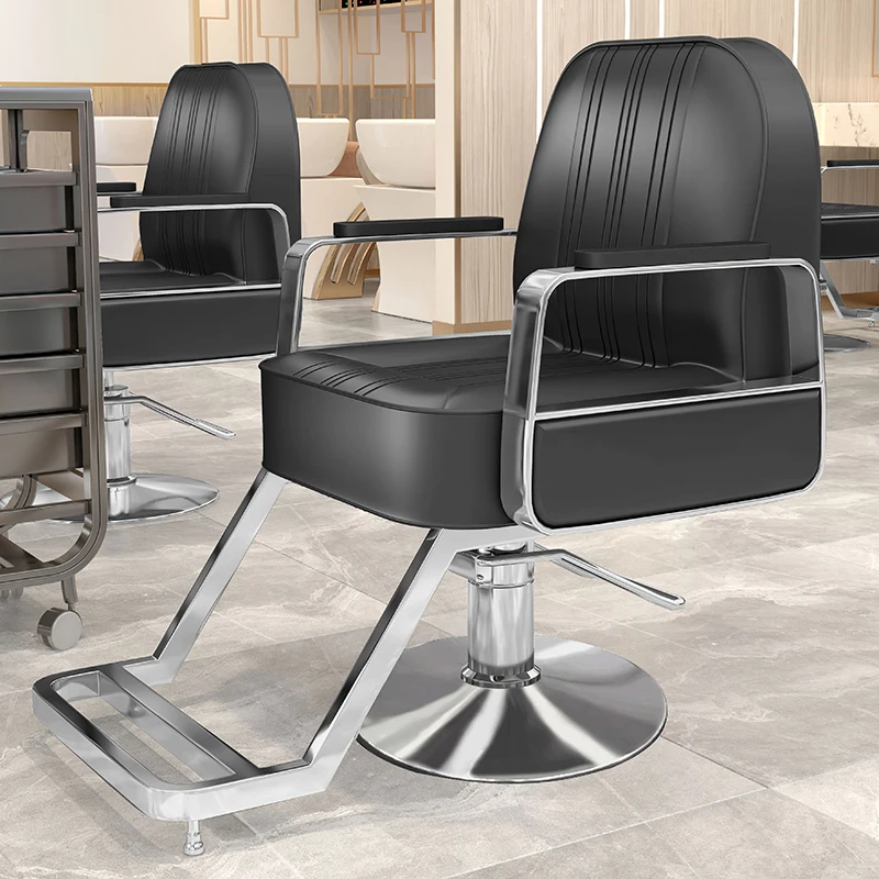 Professional Swivel Aesthetic Chair Makeup Luxury Ergonomic Leather Salon Chair Footrest Taburete Ruedas Salon Furniture LJ50BC