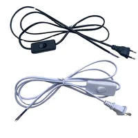 1.8M EU US Plug Dimmable Switch Cable Light Modulator Lamp Line Dimmer Controller Table Lamp power wire Black and white - Image 4