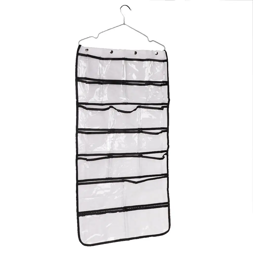 42-Pockets Hanging Closet Organizer Non-woven Fabric Wardrobe Space Saving Storage Holder