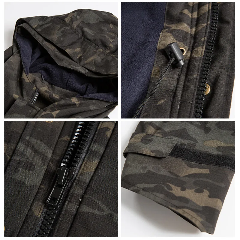 Men Outdoor Hiking Jackets G8 Waterproof Hooded Windbreaker Coat Camouflage Hunting Clothes Tactics Military Jackets for Male