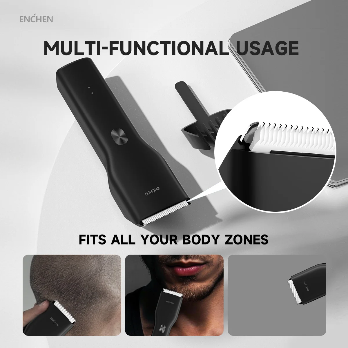 Hair Trimmer ENCHEN Hair Trimmers Adjustable Hair Trimmers Rechargeable Clippers Professional Cutting Machine Body Trimmer for Men Boost