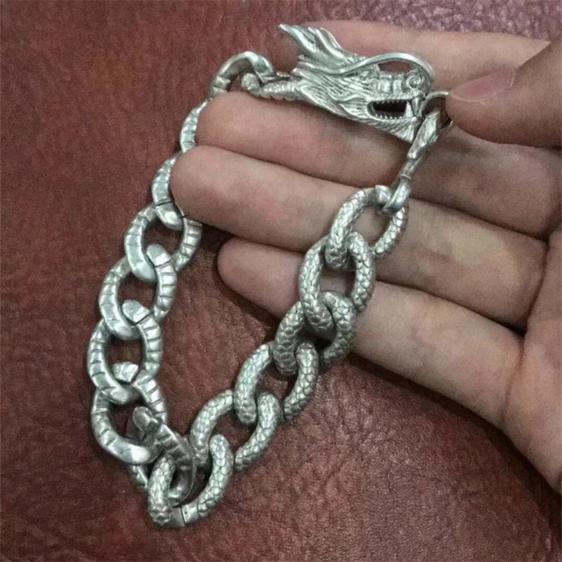 Little Fairy/ Tibetan Silver Faucet Chain Buckle Bracelet Fashionable Bracelet Personalized Jewelry Exquisite Men and Women Gift
