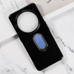 Durable Back Ring Holder TPU Silicone Phone Case - Sleek Design for Cubot X90 (Black Tpu A Blue)