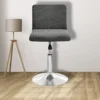 1/4pcs Water Resistant Leaf Texture Jacquard Stretch Bar Stool Chair Cover Spandex Washable Soft Short Back Chair Covers 4