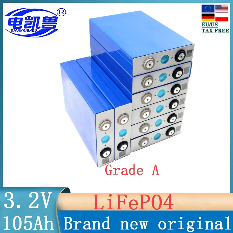 

Абсолютно новые оригинальные аккумуляторные батареи lifepo4 3,2 В Ач DIY 12 в 24 в 48 В для электромобиля RV солнечная батарея ЕС/США беспошлинная