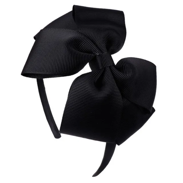 Oaoleer Hair Accessories 4'' Bow Hairband for Girls Handmade Solid Ribbon Headbands with Satin Hoops Kids' Daily Life Headwear 20