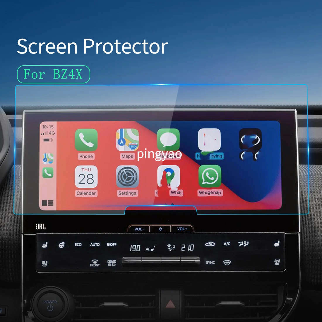 

Защитная пленка для сенсорного экрана для TOYOTA BZ4X 2023, внешние аксессуары для автомобиля