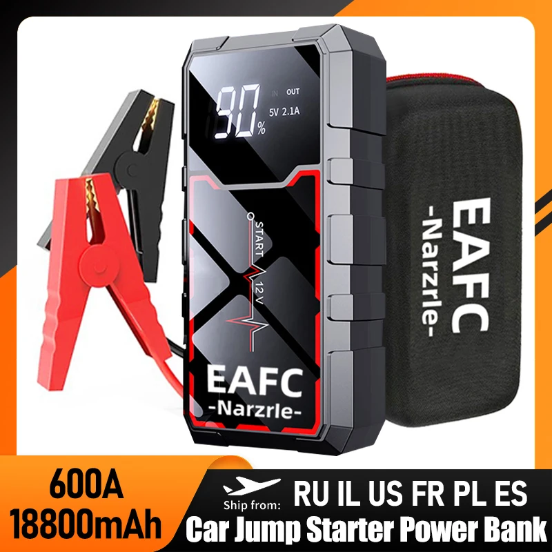 18800mAh Car Jump Starter Power Bank Portable Car Battery Booster Charger 12V Starting Device Petrol Diesel Gasoline Starter