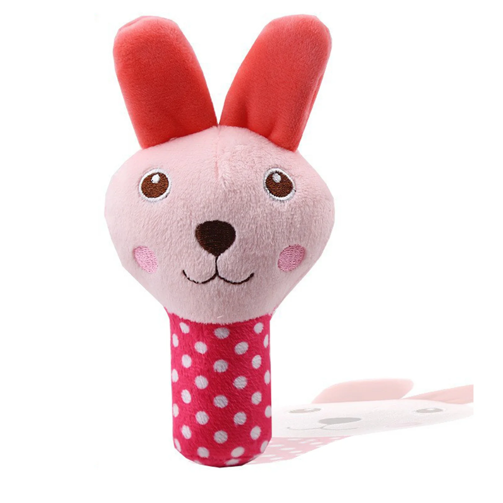 

Розово-красный кролик, Жевательная плюшевая игрушка для домашних животных, Игрушка-прорезыватель для зубов, мягкая игрушка для собак для снижения беспокойства