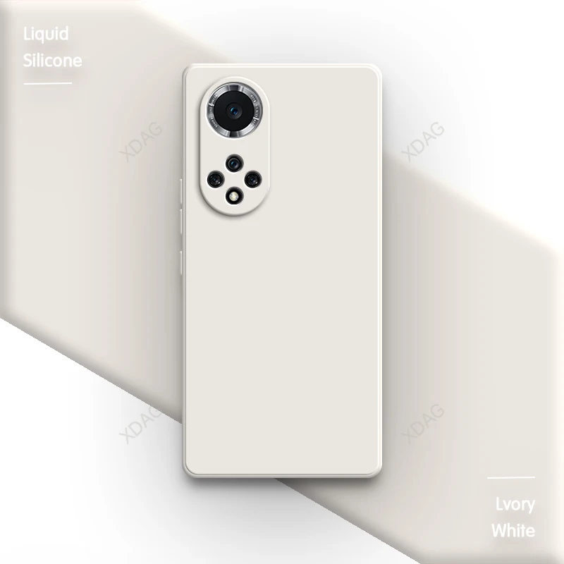 Luxurious Shockproof Liquid Silicone Phone Case - Pure Color Back Cover