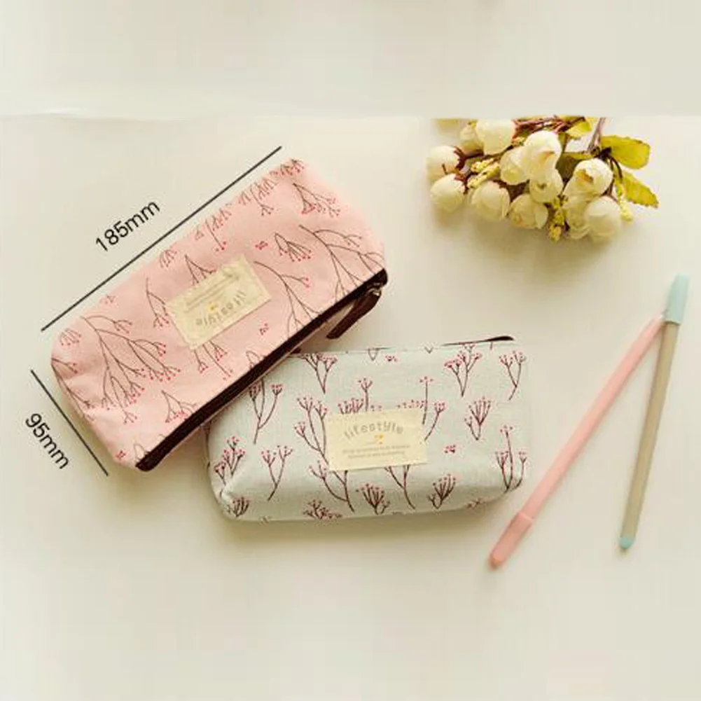 Transparent Grid Zipper Pen Bag Pencil Case Storage Package For Girls Korean Stationery School Supplies School Student 1 Pcs pencil case