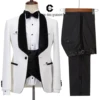 Cenne Des Graoom Latest Coat Design Tuxedo Suits For Men Tailor-Made Shawl Velvet Lapel 3 Pieces Blazers Vest Trousers Wedding 1
