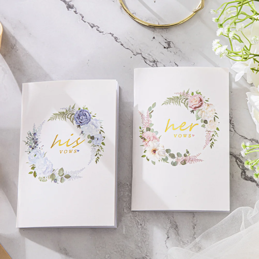 2pcs Vow The Gift for Wedding His and Her Vow Notebook Bride and Groom Booklet wedding vow notebooks