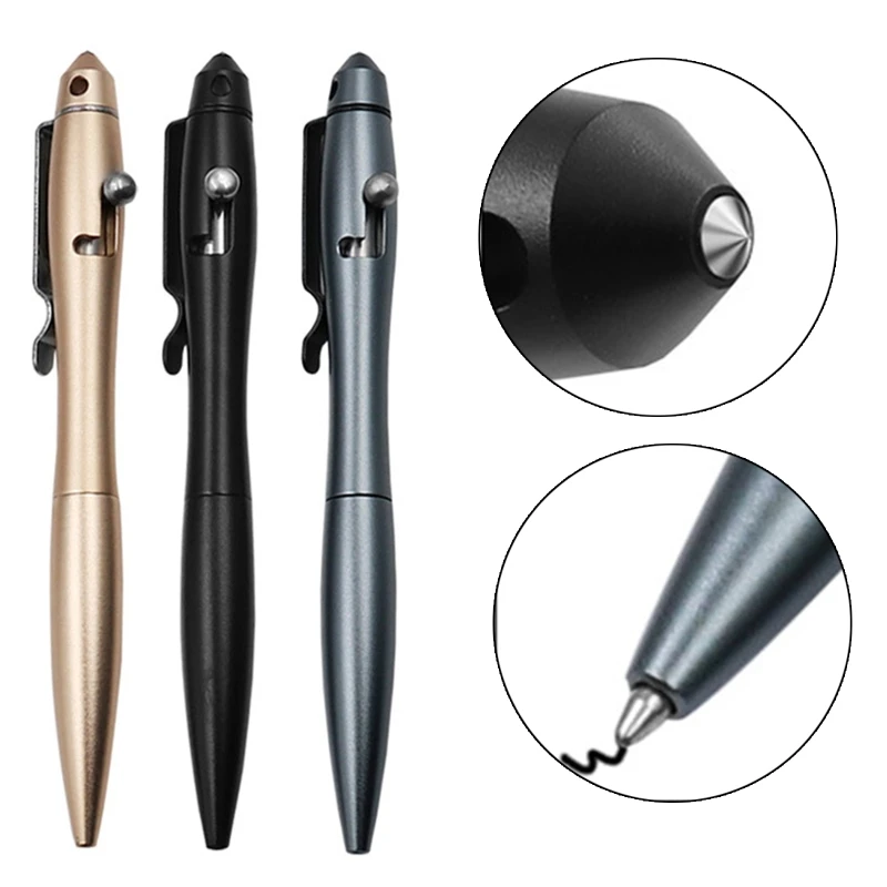 Self-Defense-Pen Ballpoint Pen Convenient Tactical-Pen with Car Window Breaker garland container finishing bag with transparent window is convenient for holiday storage
