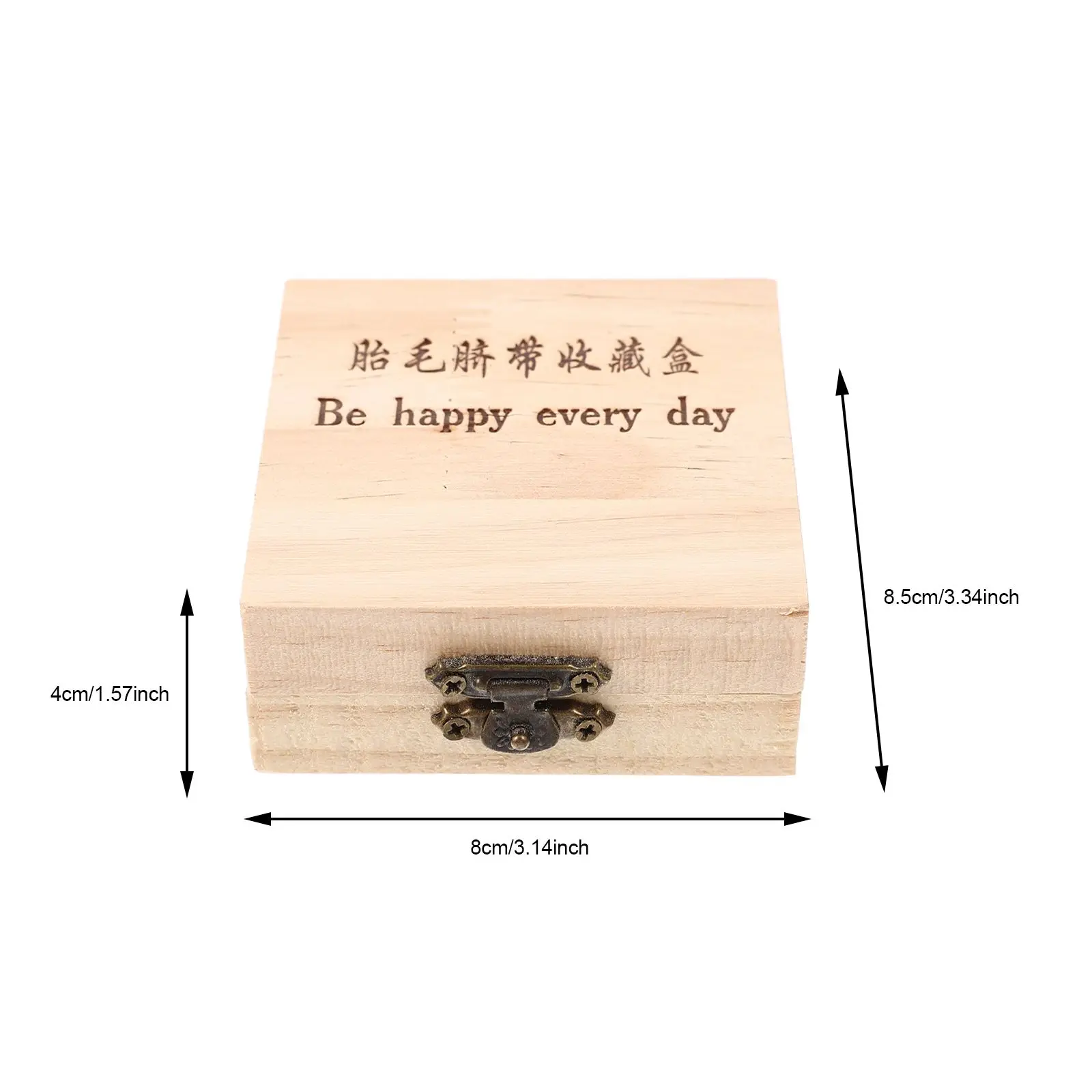 ULDIGI Fetal Hair And Umbilical Cord Preservation Box Wooden Keepsake Storage Bottle For Hair Teeth And Cord Adorable Souvenir Collection Box For Newborns