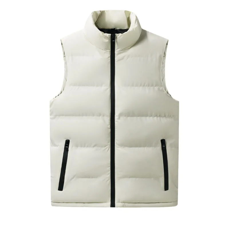 Solid color cotton vest vest vest padded warm cotton vest men jacket mens coat