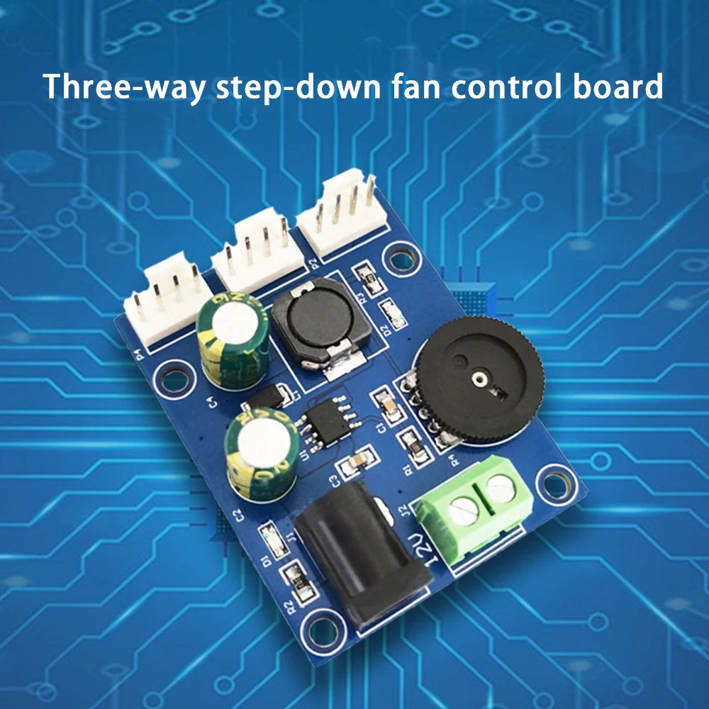 DC 12V 3A PWM Motor Speed Controller High-Power Speed Controller 12V-24V To 0V-13V Adjustable Drive Module for Computer Case Fan