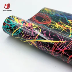 Camo Cloud Flower Pattern Heat Transfer Vinyl Film for DIY Textile and Bag Decoration (Multicolored)