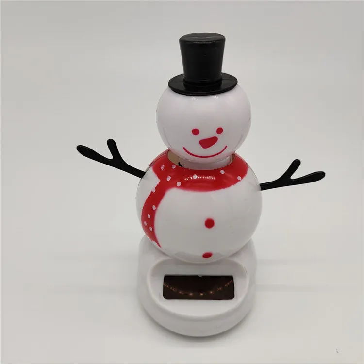 Christmas Series Swinging Solar Doll Car Ornament Funny Santa Claus Snowman Moose Solar Swinging Doll Desktop Decoration solar kimono doll ornament