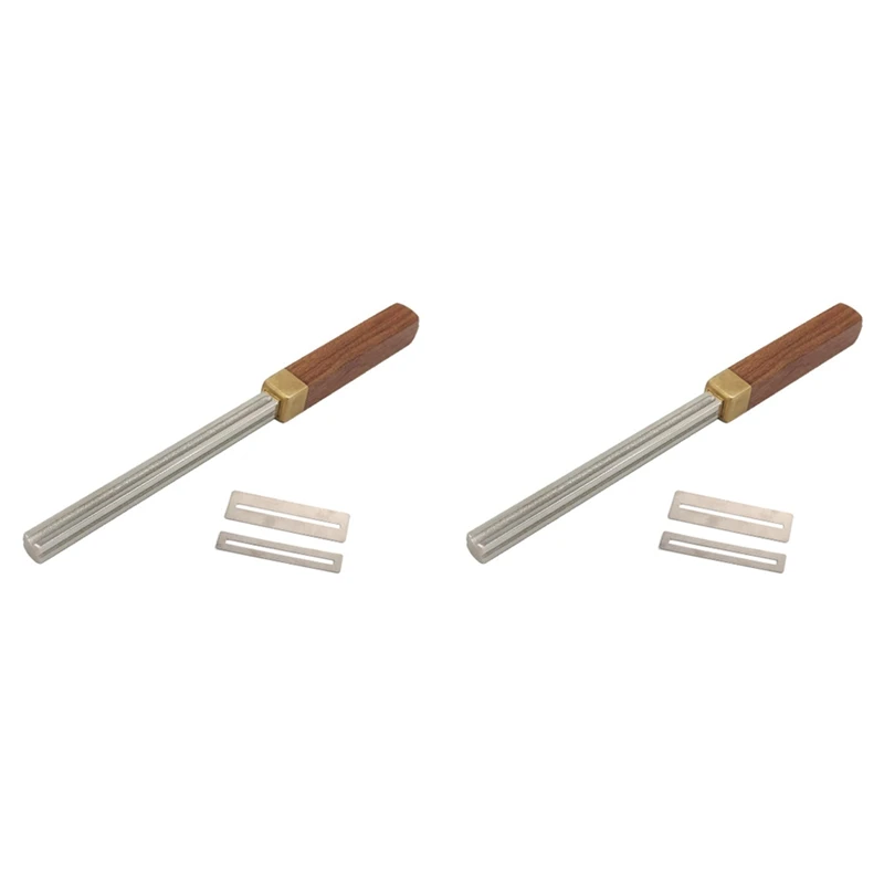

2X Guitar Fret Crowning File,Fret Edge File,Fret End Rounded Tool,Three Radius Slot&File, Guitar Fret Tools