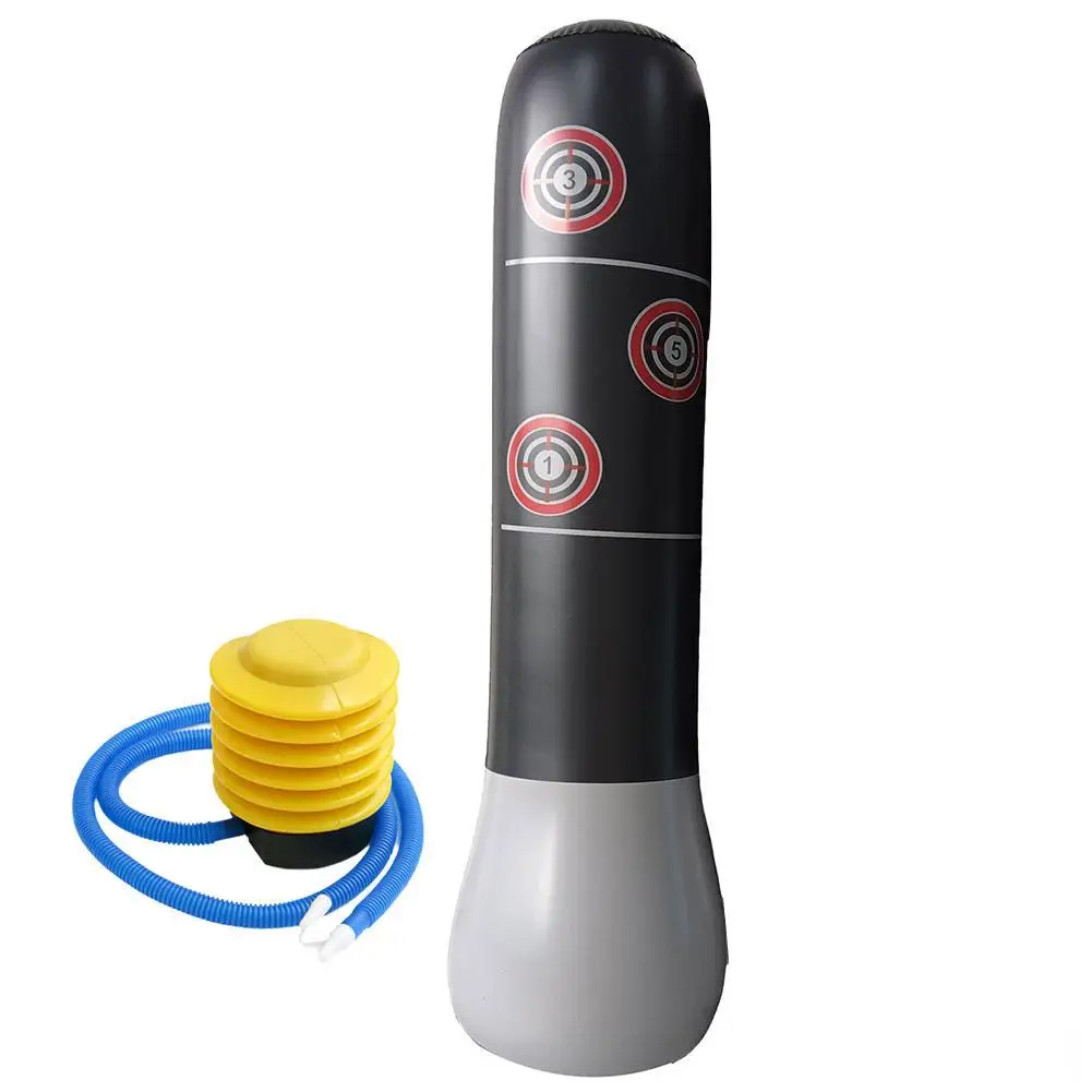 Children Tumbler Inflatable Punching Bag Home Fitness Sandbag Training Fight Boxing Pressure Sports Toy Boxing I7H2