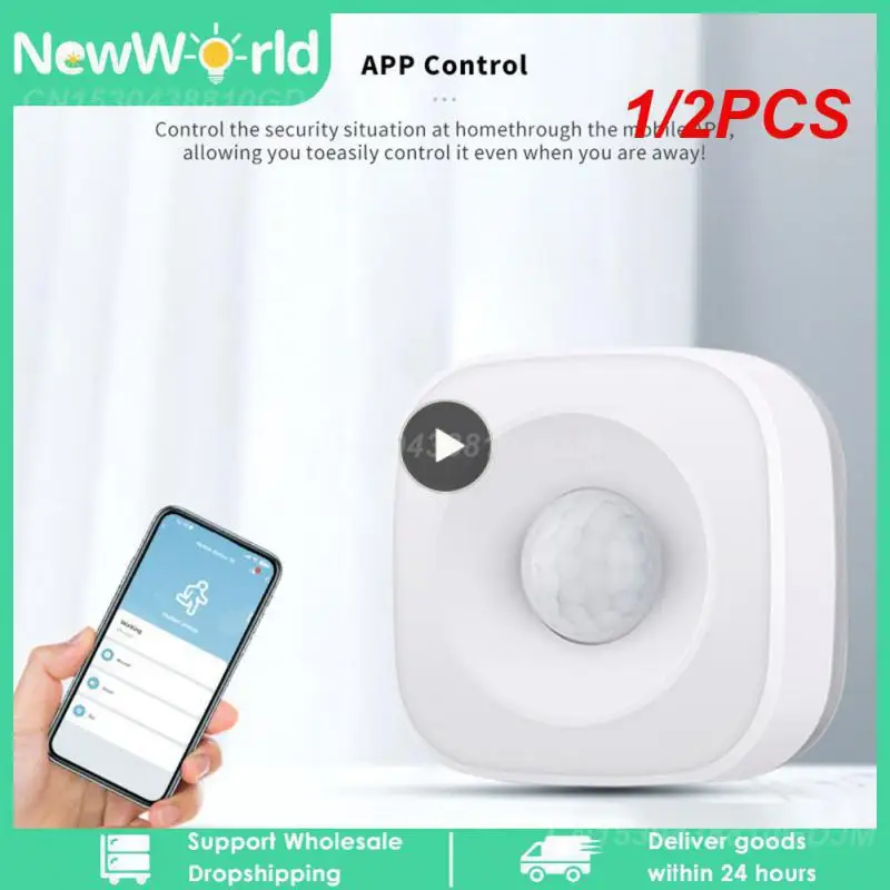

1/2PCS Tuya WiFi Movement Motion Sensor PIR Detector Smart Life APP Home Alarm Security System Detect Human Body Work
